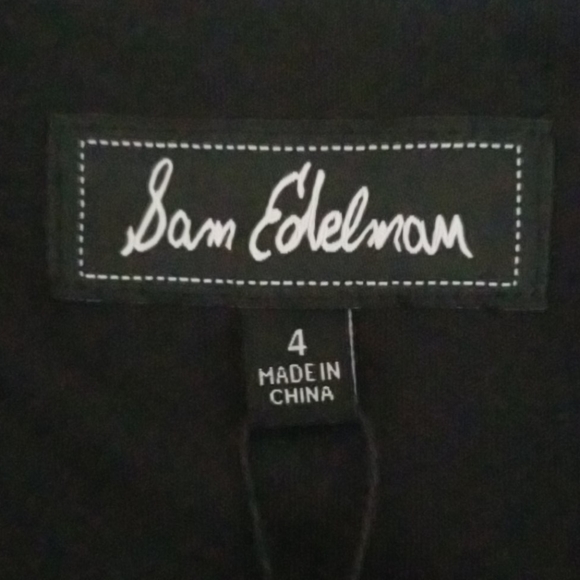 Sam Edelman Black Floral V-Neck Ruffled Midi Dress Size 4 - Picture 16 of 16